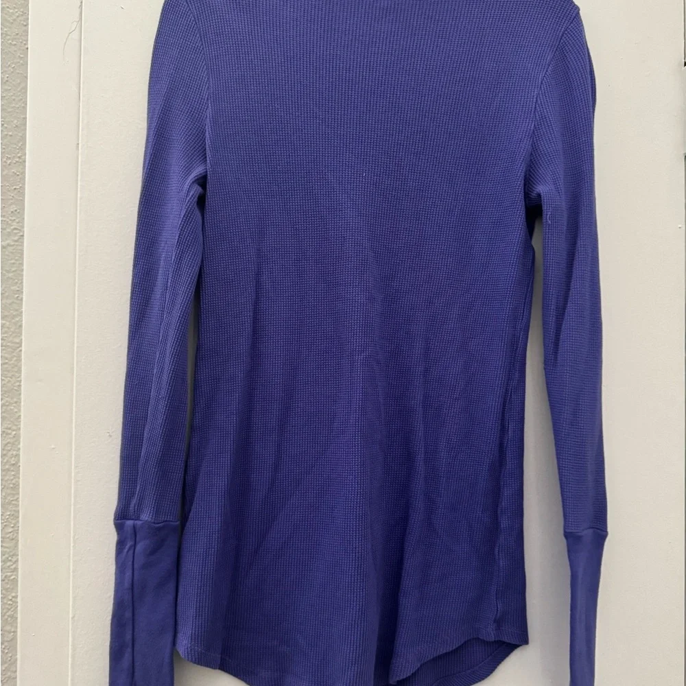 Splendid Violet Long Sleeve Henley Top - Picture 2 of 3